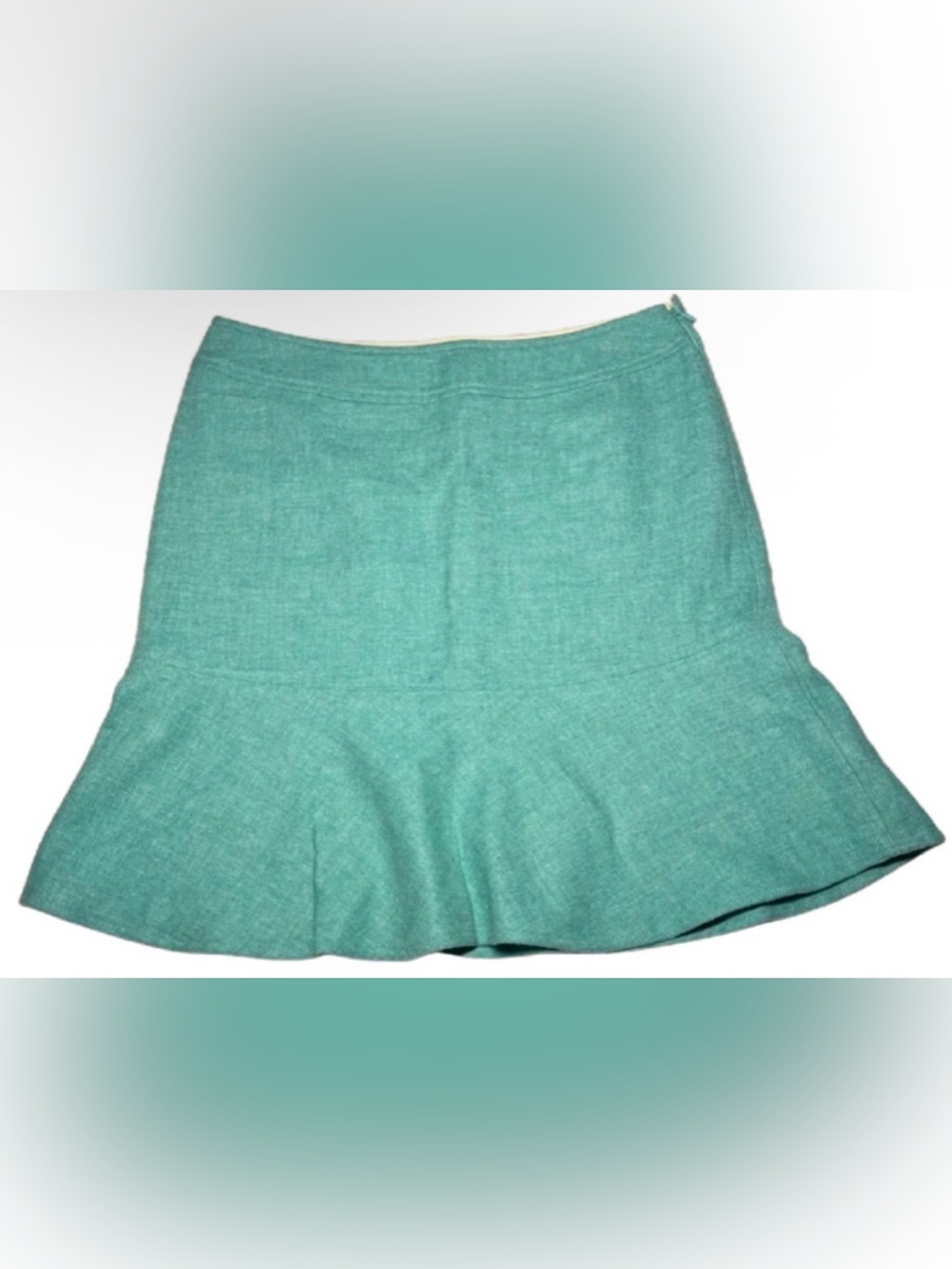 Vtg Gap 4 Flared Wool Blend Skirt Teal Fall 2005 Retro Y2K Cottagecore Peplum